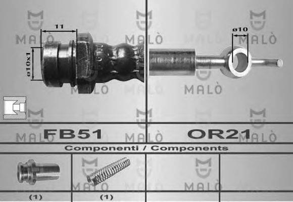 MALO 80391 Гальмівний шланг