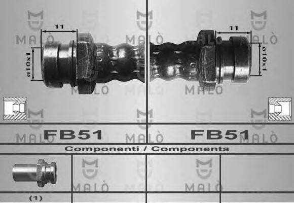 MALO 80394 Гальмівний шланг