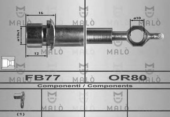 MALO 80405 Гальмівний шланг