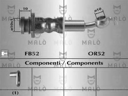 MALO 80449 Гальмівний шланг