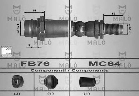 MALO 80450 Гальмівний шланг