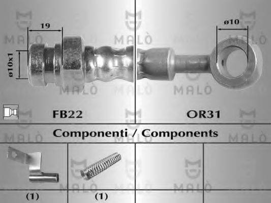 MALO 80485 Гальмівний шланг