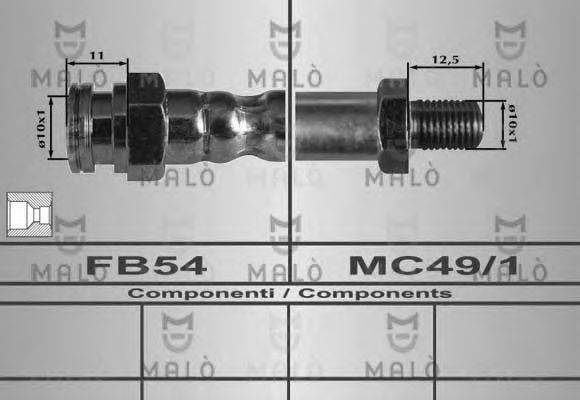 MALO 80505 Гальмівний шланг