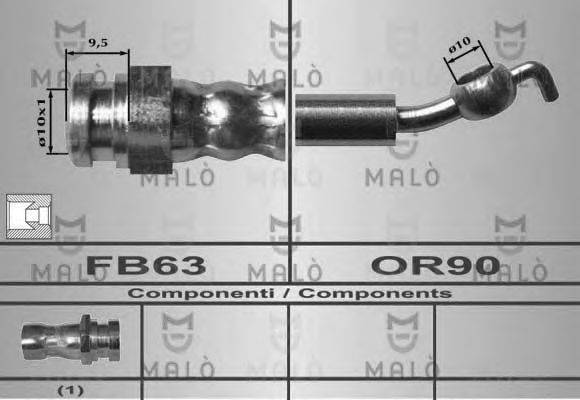 MALO 80547 Гальмівний шланг