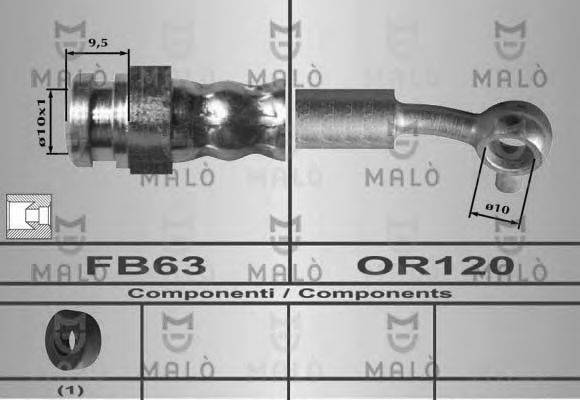 MALO 80556 Гальмівний шланг