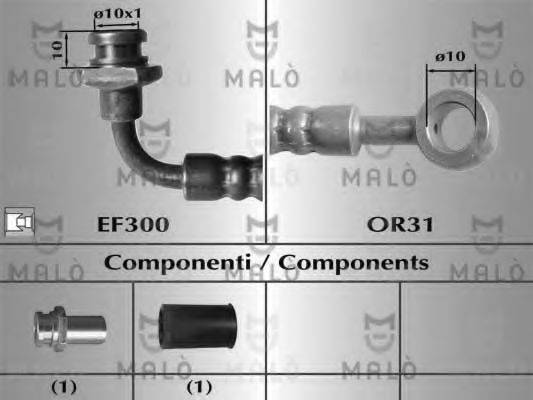 MALO 80695 Гальмівний шланг