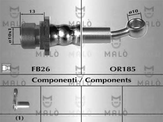MALO 80766 Гальмівний шланг