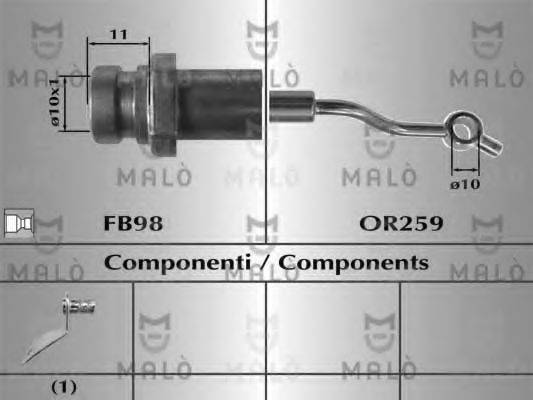 MALO 80791 Гальмівний шланг