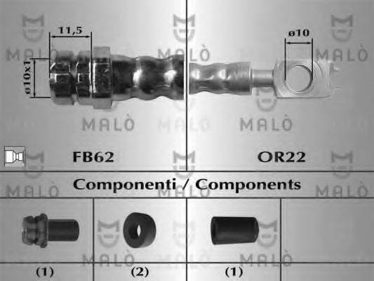 MALO 80851 Гальмівний шланг