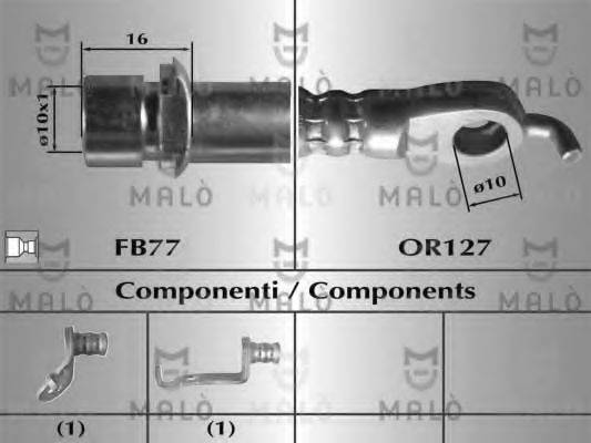 MALO 80878 Гальмівний шланг