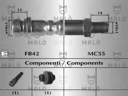 MALO 80898 Гальмівний шланг