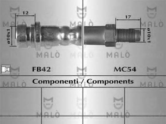 MALO 80966 Гальмівний шланг
