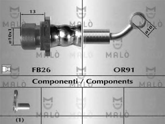 MALO 80969 Гальмівний шланг