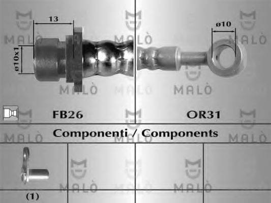 MALO 80970 Гальмівний шланг