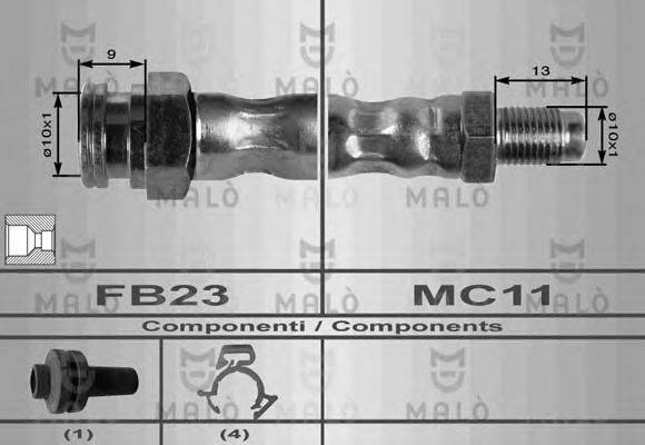 MALO 8371 Гальмівний шланг