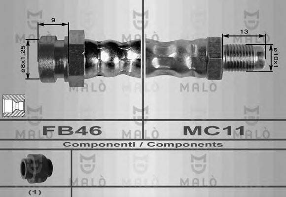 MALO 8575 Гальмівний шланг