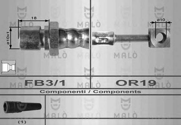 MALO 8615 Гальмівний шланг