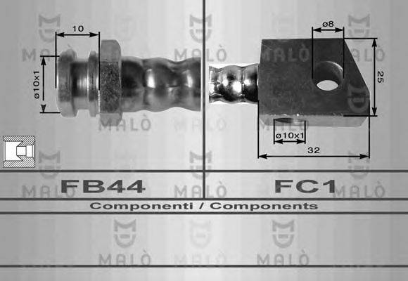 MALO 8618 Гальмівний шланг