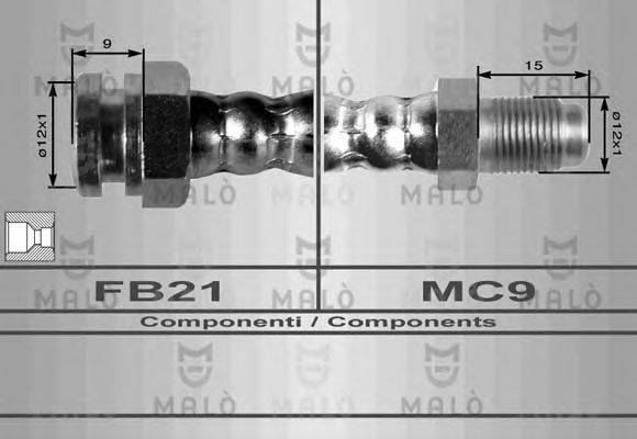 MALO 8642 Гальмівний шланг