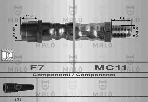 MALO 8927 Гальмівний шланг