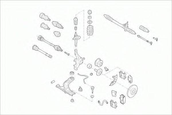 SACHS VWGOLFFS036 Рульове управління; Підвіска колеса