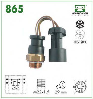 MTE-THOMSON 865 Термивимикач, вентилятор радіатора