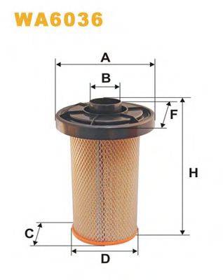 WIX FILTERS WA6036 Повітряний фільтр