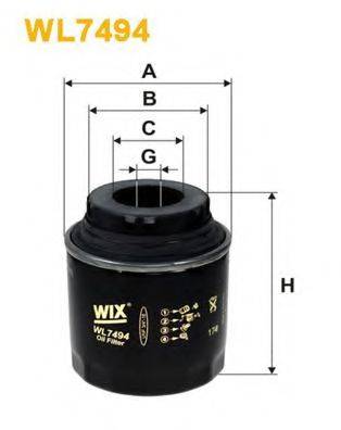 WIX FILTERS WL7494 Масляний фільтр