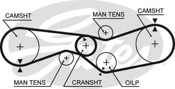 GATES 5012 Ремінь ГРМ