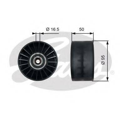 GATES T38678 Натяжний ролик, полікліновий ремінь