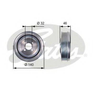 GATES TVD1078 Ремінний шків, колінчастий вал