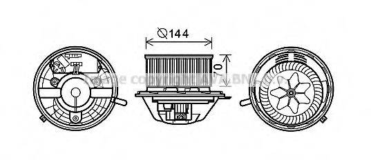 PRASCO BW8454 Електродвигун, вентиляція салону