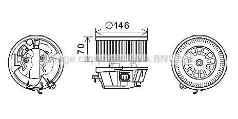 PRASCO CN8296 Електродвигун, вентиляція салону