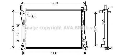 PRASCO FDA2325 Радіатор, охолодження двигуна