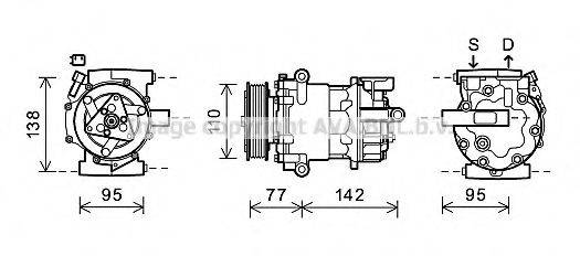 PRASCO FDK470 Компресор, кондиціонер