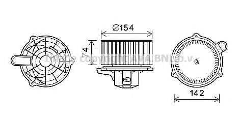 PRASCO HY8348 Електродвигун, вентиляція салону