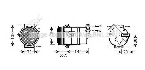 PRASCO OLK498 Компресор, кондиціонер