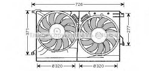 PRASCO SB7502 Вентилятор, охолодження двигуна