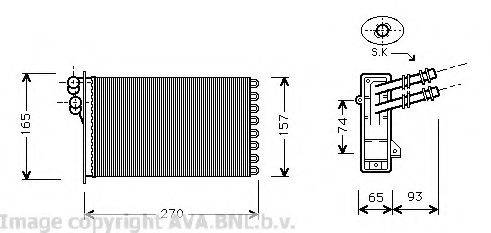 PRASCO VW6173 Теплообмінник, опалення салону