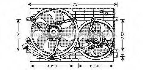 PRASCO VW7515 Вентилятор, охолодження двигуна