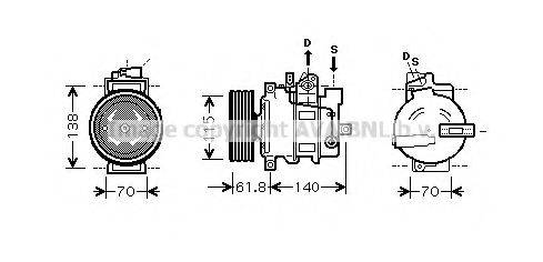 PRASCO AIK263 Компресор, кондиціонер