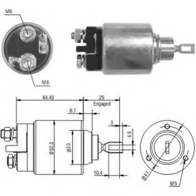 HOFFER 6646006 Тягове реле, стартер