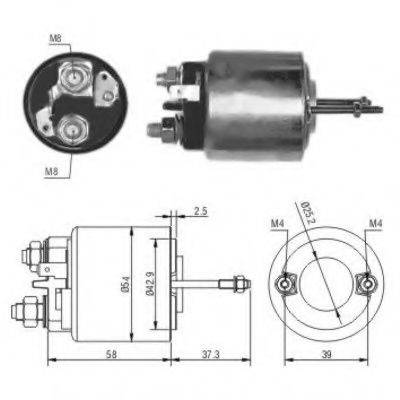 HOFFER 6646009 Тягове реле, стартер