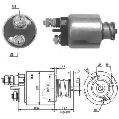 HOFFER 6646020 Тягове реле, стартер