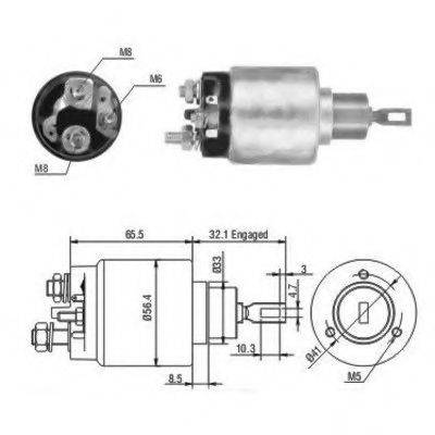 HOFFER 6646064 Тягове реле, стартер