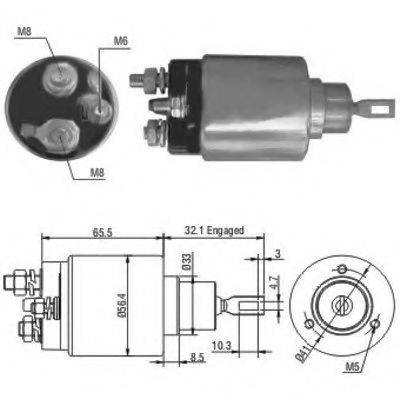 HOFFER 6646069 Тягове реле, стартер