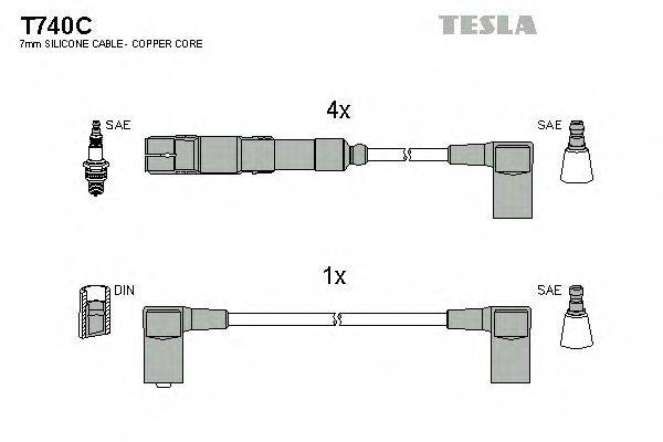 TESLA T740C Комплект дротів запалювання