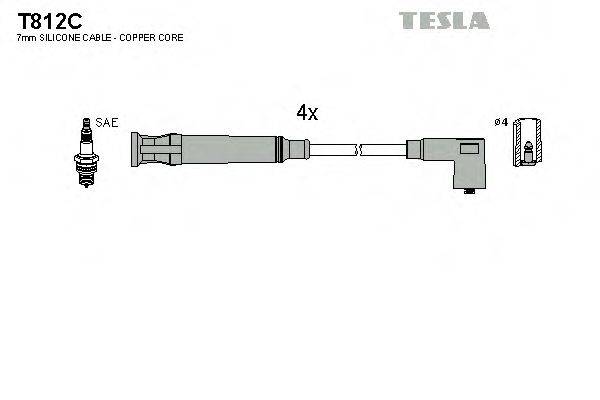 TESLA T812C Комплект дротів запалювання