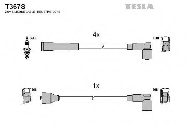 TESLA T367S Комплект дротів запалювання