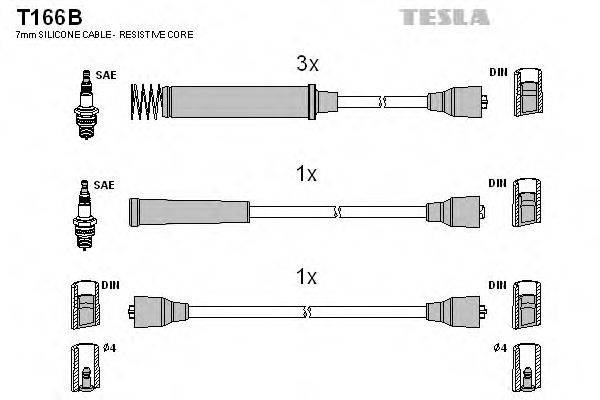 TESLA T166B Комплект дротів запалювання